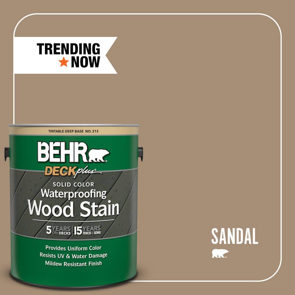 1 gal. #SC-121 Sandal Solid Color Waterproofing Exterior Wood Stain