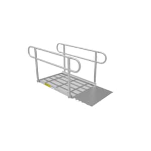 PATHWAY 3G 4 ft. Ramp Kit with Expanded Metal Surface and Two-line Handrails