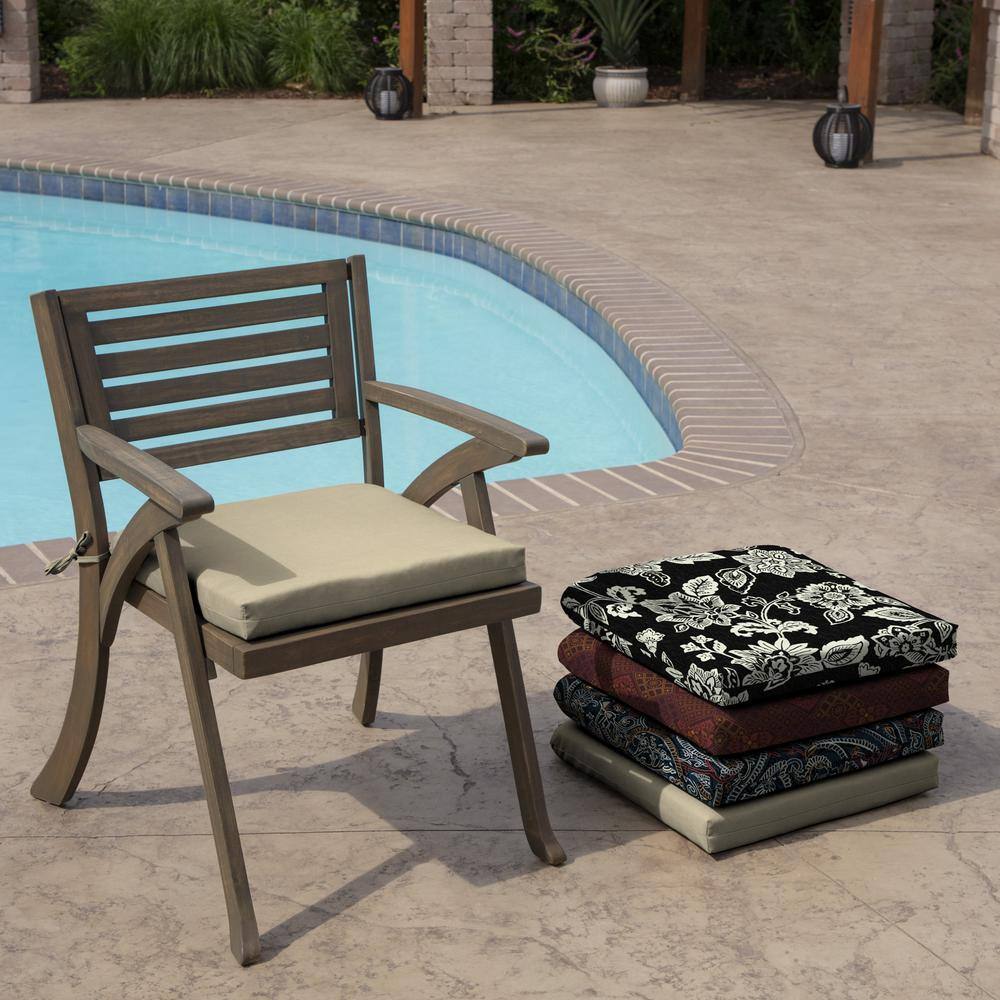 Tan Leala Outdoor Adirondack Chair Cushion with Recycled Polyester Fill