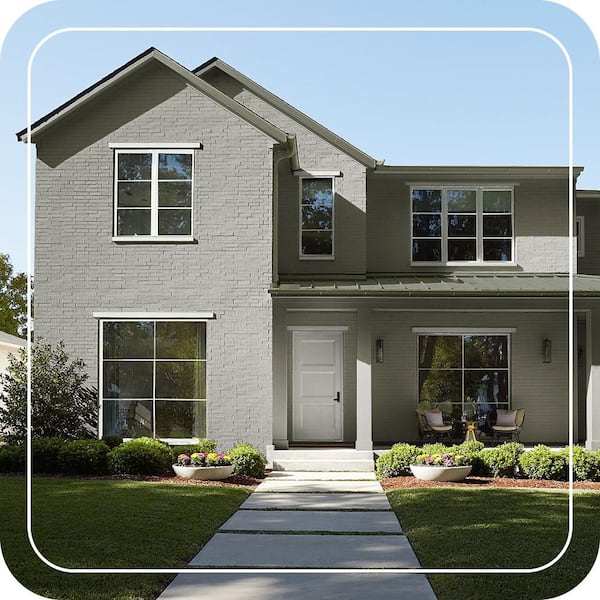 BEHR ULTRA 1 qt. #N350-7A Mountain Olive Flat Exterior Paint