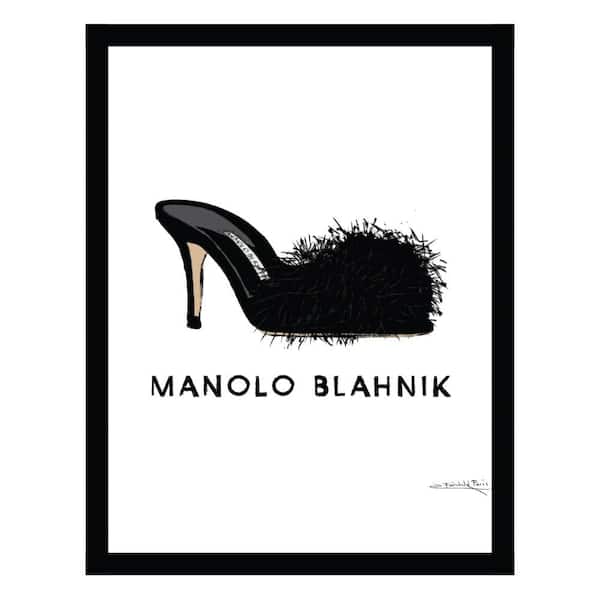 VENICE BEACH Collections Fashion Designer Glam Shoe by Fairchild Paris 1-Piece Framed Graphic Print Abstract Poster Art Print 18 in. x 14 in.
