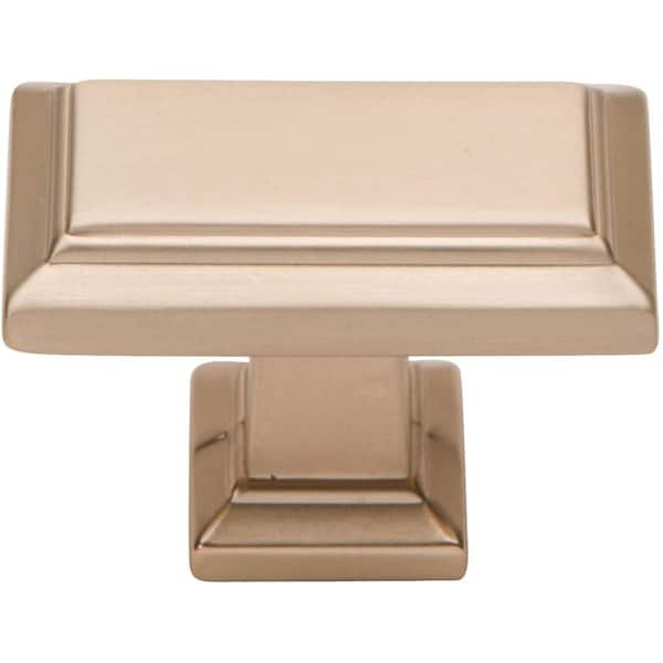 Atlas Homewares Sutton Place 1 7/16 in. Champage Rectangle Knob