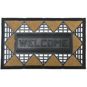 Welcome Back 18 in. x 30 in. Rubber Entrance Mat