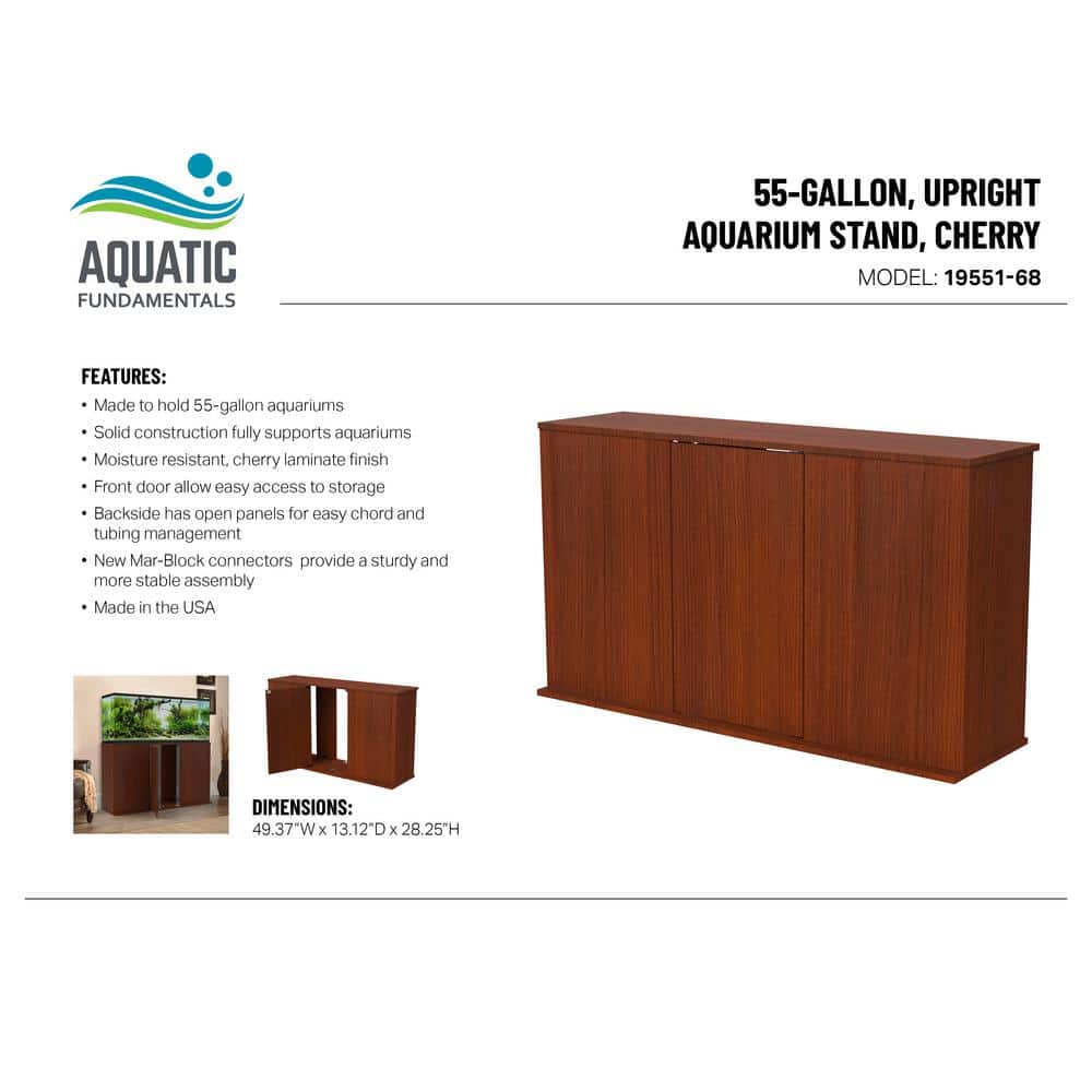 Serene Cherry 28.25" Tall Aquarium Stand Cabinet