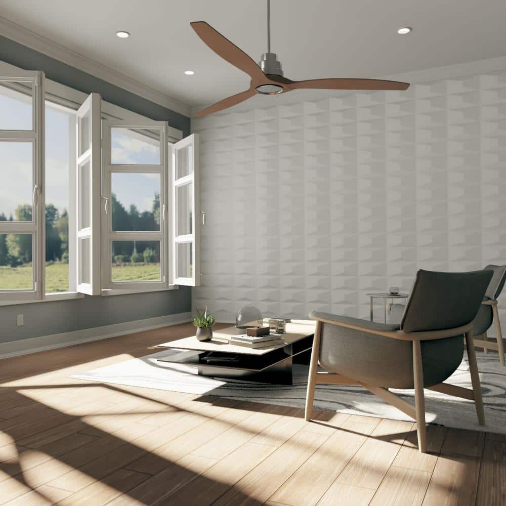 White Textured 3D PVC Decorative Wall Panel 11.88" x 11.88"