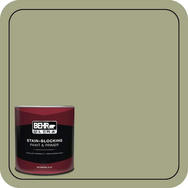 BEHR ULTRA 1 qt. #S370-4 Rejuvenation Flat Exterior Paint & Primer
