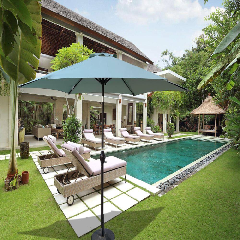 9FT Frosty Green Patio Umbrella, Waterproof Outdoor Garden Sun Shade price history on PriceWatchPro