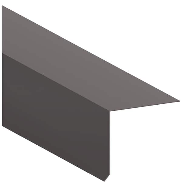 Gibraltar Building Products 3 in. x 3 in. x 10 ft. Galvanized Steel Drip Edge Flashing in Royal Brown