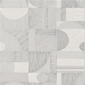 Silver Margo Geometric Peel and Stick Wallpaper Sample