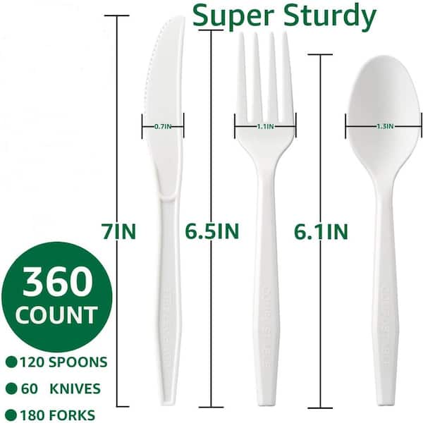 180-piece Premium Plastic Gold Cutlery Set, 60 Knives, 60 Forks, 60 Spoons, 12/Case 180-piece Premium Plastic Gold Cutlery Set, 60 Knives, 60 Forks, 60 Spoons, 12/Case