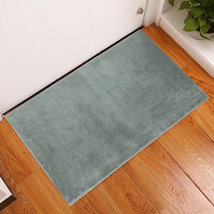 Trellisville Collection Cotton Teal 2 ft. x 3 ft. Jute Backing Non Slip Indoor Area Rug