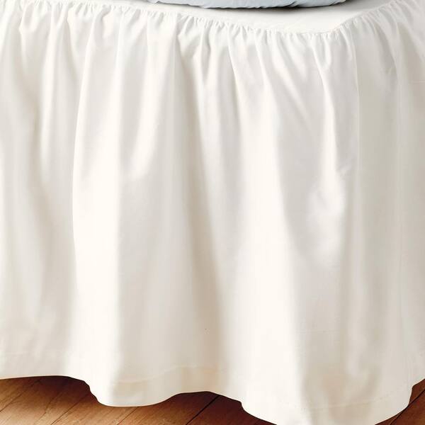 The Company Simple Tuck 14 In Gathered Solid Ivory California King Bed Skirt Gr39 Ck Home Depot The Company Simple Tuck 14 In, Ivory Cal King Bed Skirt