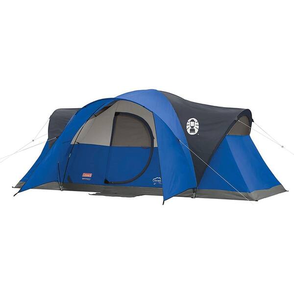 Coleman Montana 8-Person Cabin Camping Tunnel Tent with Hinged Door