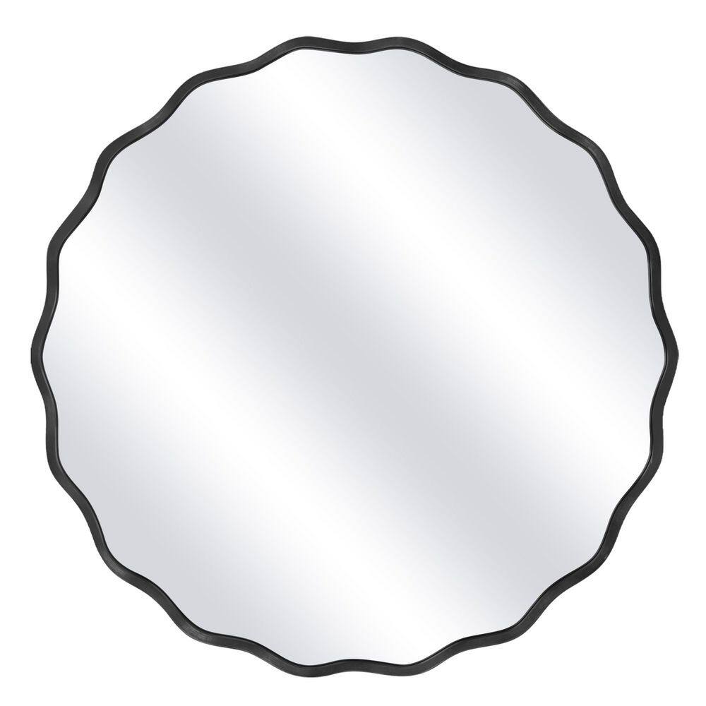 31.5 in. W x 31.5 in. H Round Modern Black Aluminum Alloy Framed Bathroom Mirror Wall Mirror price history on PriceWatchPro