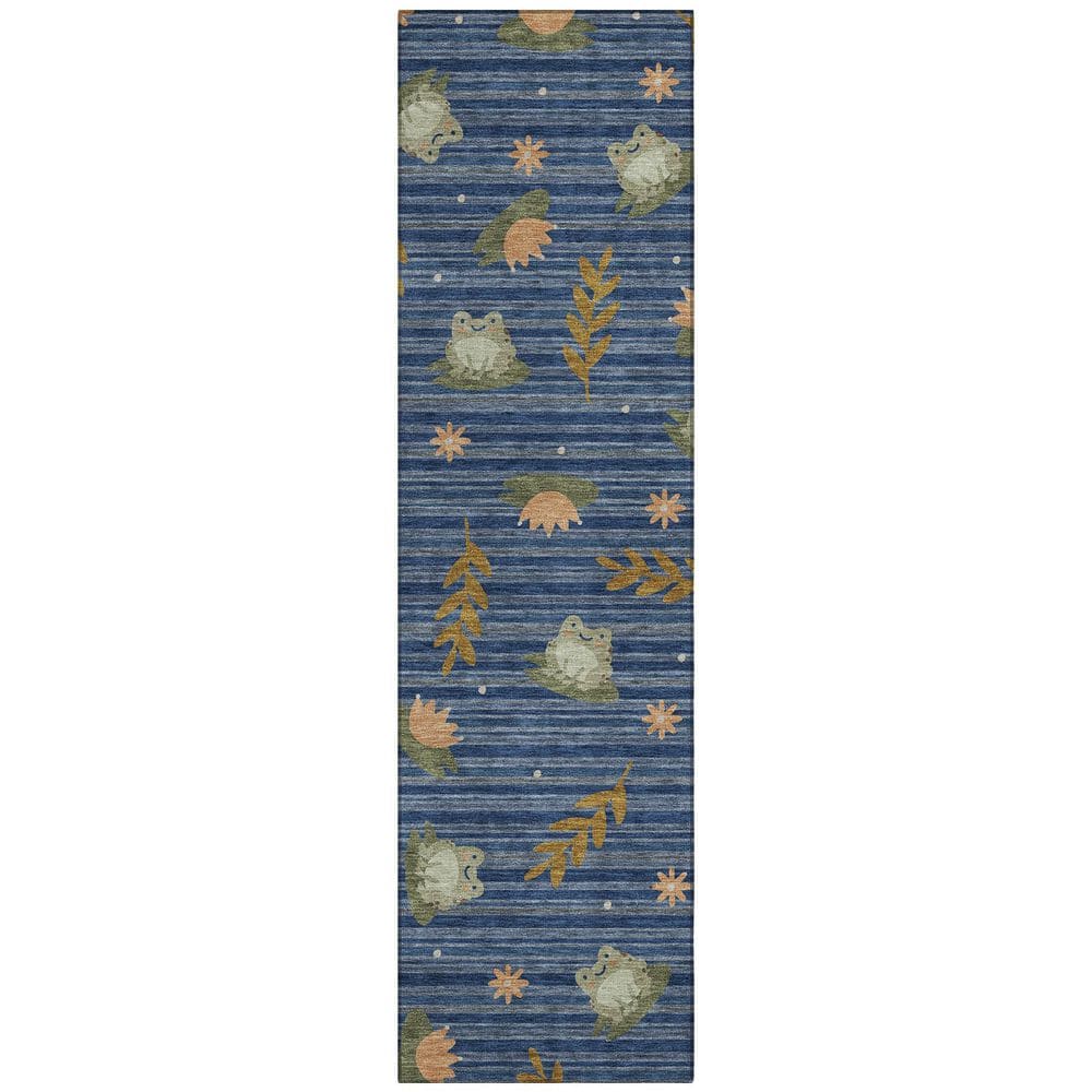 Chantille Machine Washable Indoor/Outdoor Abstract ACN2795 Navy 2 ft. x 7 ft. Runner Rug price history on PriceWatchPro