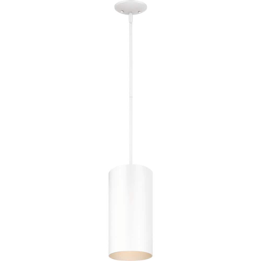 Elegant White Aluminum 6" Outdoor Mini Pendant Light