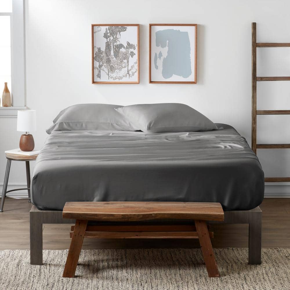 Home Collection 4-Piece Gray Solid 300 Thread Count California King Sheet Set price history on PriceWatchPro