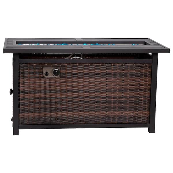 TAYLOR + LOGAN Black Plastic Fire Pit Table