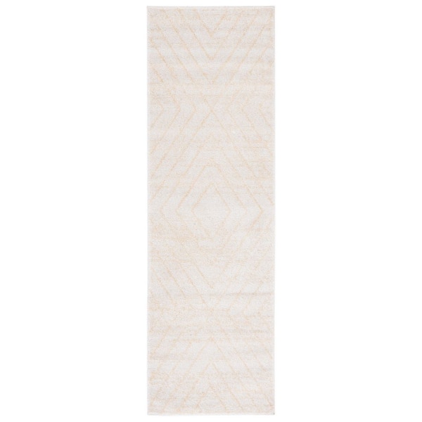 Adirondack 3 ft. x 8 ft. Ivory/Gold Arrow Runner Rug