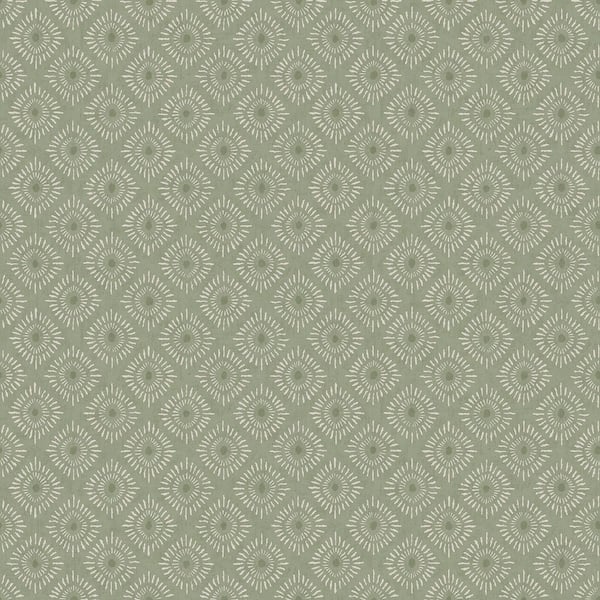 HOLDEN Indian Sunburst Sage Green Non-Pasted Wallpaper (Covers 56 sq.  ft. )