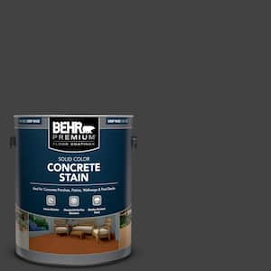 1 gal. #OSHA-8 OSHA SAFETY BLACK Solid Color Flat Interior/Exterior Concrete Stain