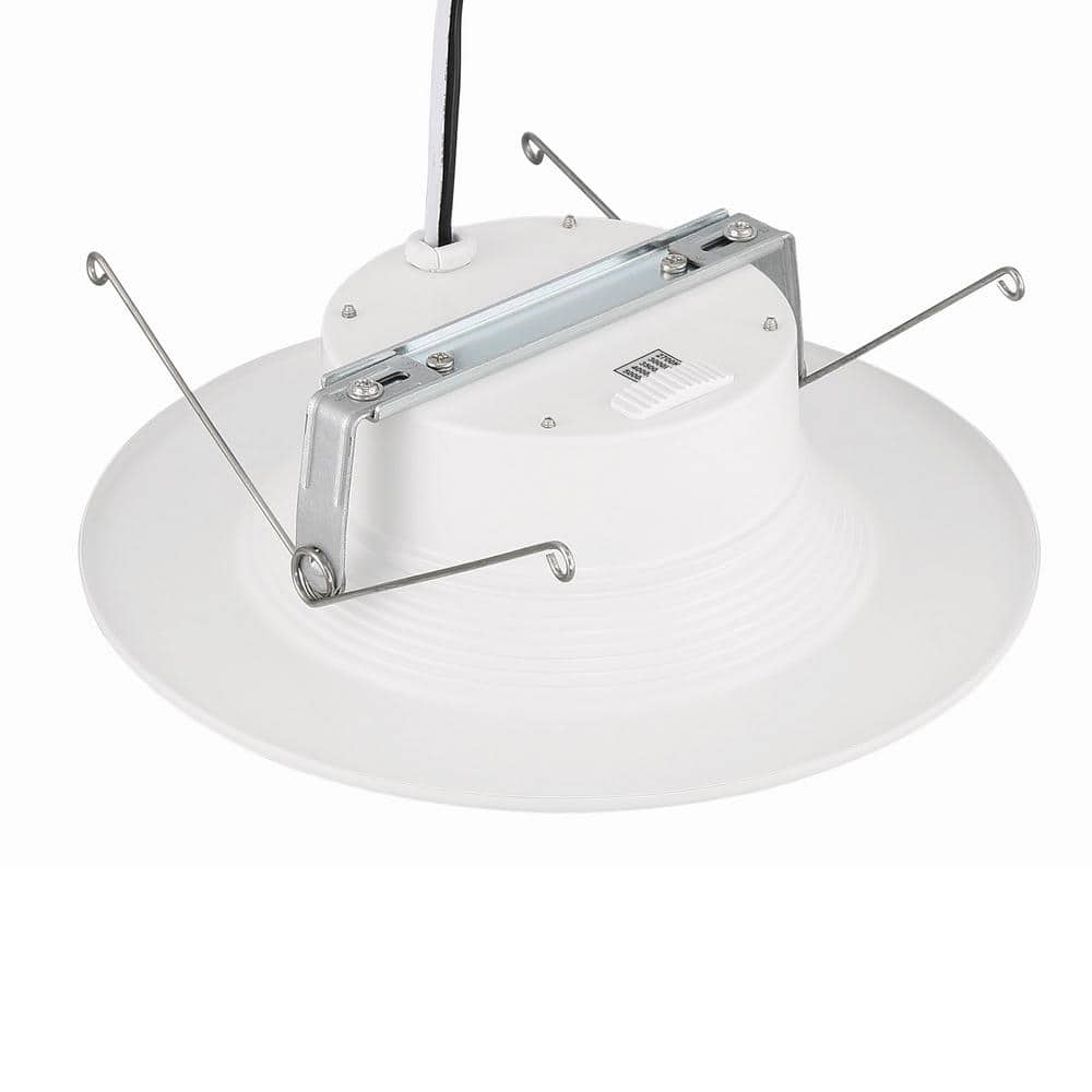 4-Inch White Aluminum LED Recessed Baffle Trim Pack