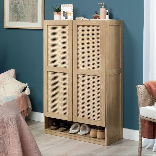 Rattan Harmony Ash Finish Rectangular 47 in. Storage Cabinet