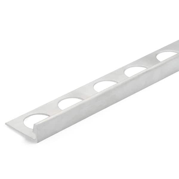 TrimMaster Silver 3/8 in. x 120 in. Aluminum L-Shaped Tile Edging Trim