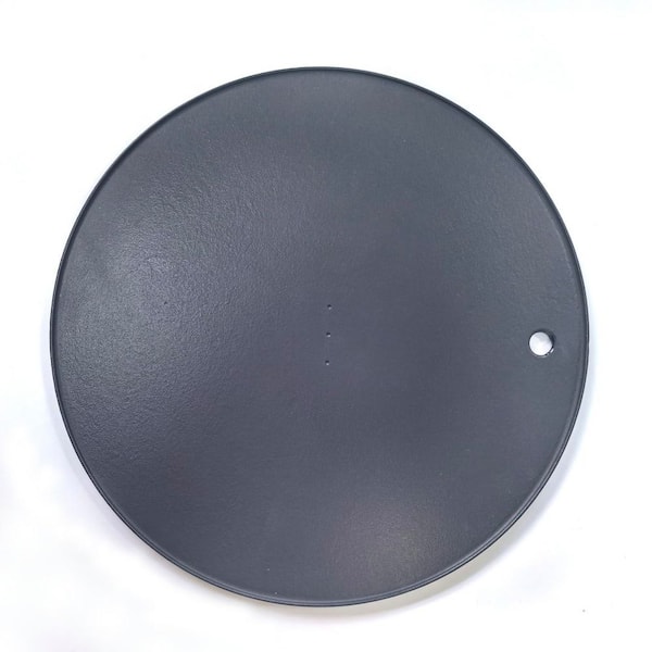 1-Piece Cast Iron Pizza Steel Round Griddle Set 3D Design Even Heating Enamelled Coating for Oven Baking