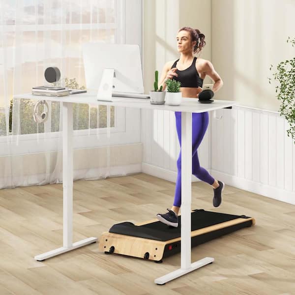 63 in. White Metal Desk with Sit Stand Desk Height Adjustable Electric Standing Desk