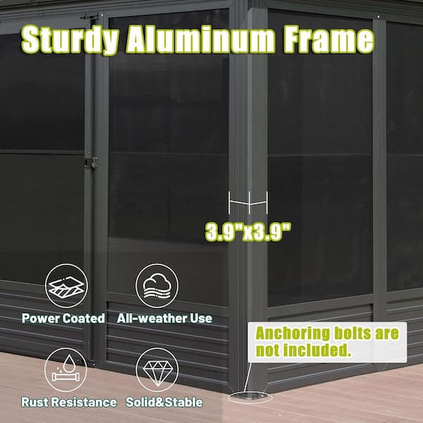 13 ft. x 16.5 ft. Sunroom, Four Season Solarium Aluminum Hardtop