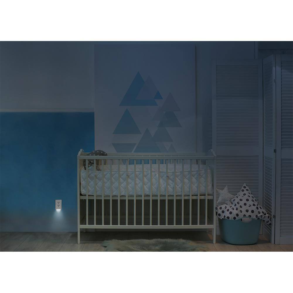 Almond Plastic Rocker Nightlight Wall Plate with LED