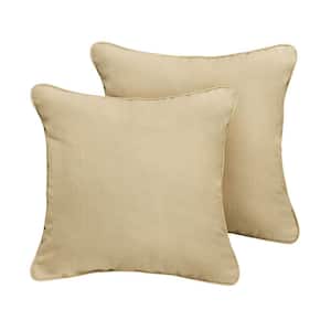 Sunbrella Spectrum Sand Outdoor Corded Throw Pillows (2-Pack)