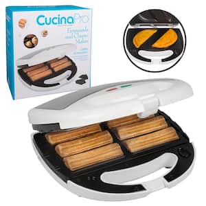 78 sq. in. White Empanada Maker and Churro Maker with Lid