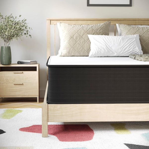 Dream Queen Soft Polyurethane Foam 12 in. Bed-in-a-Box Mattress High Density Foam and Pocket Spring