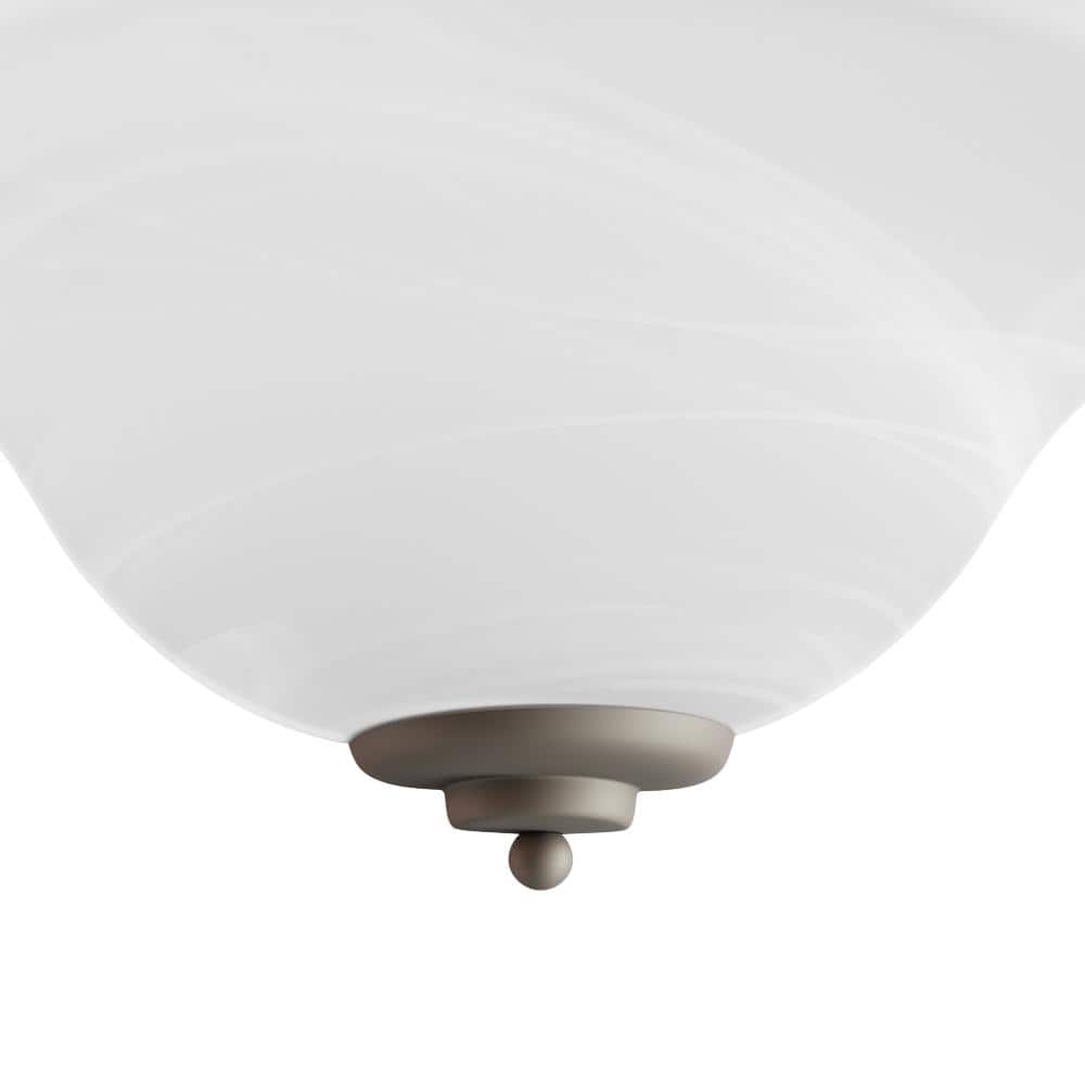 Pewter Dimmable Marble Glass 1-Light Wall Sconce