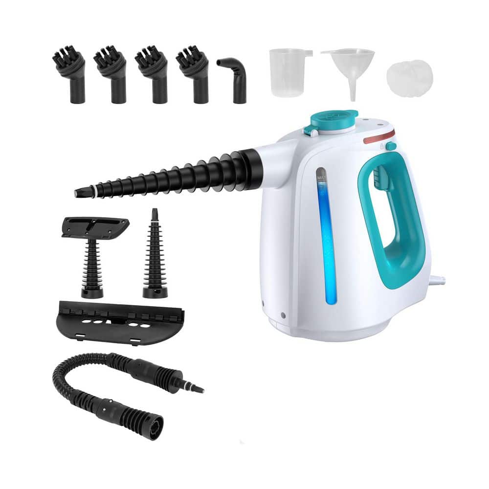1350W Corded Steam Cleaner w 530ML Tank, 12pcs Accessories for Tile, Grout, Floors, Kitchen, Bathroom Surfaces, Green price history on PriceWatchPro