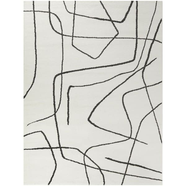 BALTA Descartes Charcoal 7 ft. 10 in. x 10 ft. Abstract Area Rug