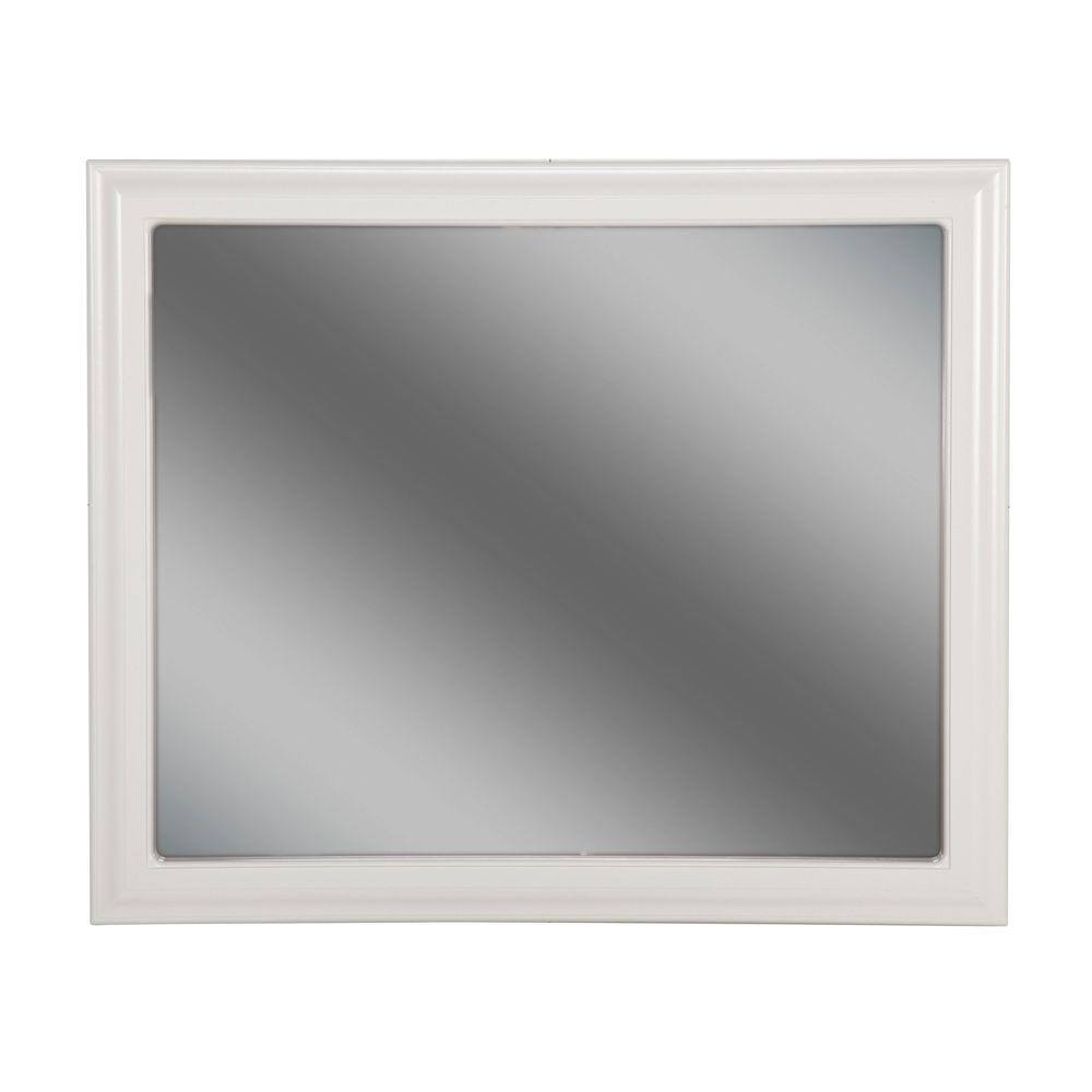 St. Paul Providence 36 in. x 30 in. Framed Wall Mirror in White PRWM3630-W - The Home Depot