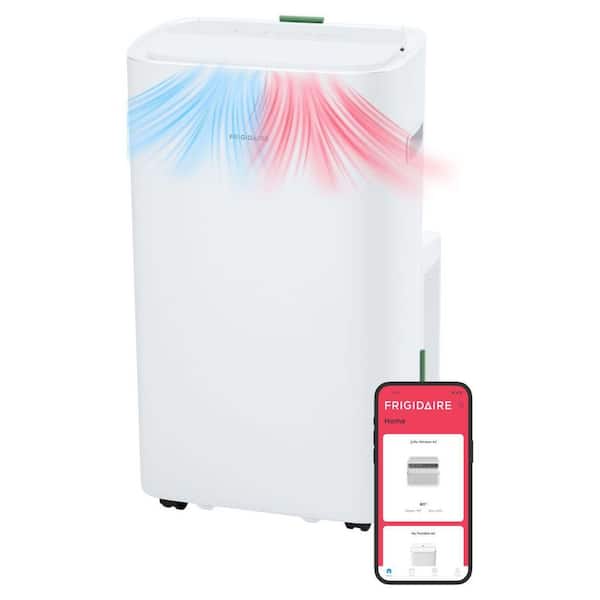 10,000 BTU (DOE) Portable Air Conditioner with Supplemental Heater and Dehumidifier in White