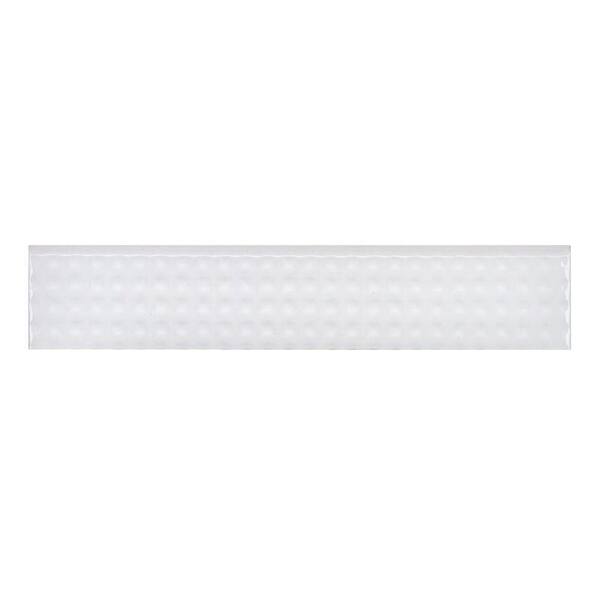 Merola Tile Soda Blanco Bullnose 2 in. x 9-3/4 in. Ceramic Wall Trim Tile-DISCONTINUED