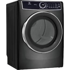 8.0 Cu. Ft Front Load Perfect Steam Electric Dryer with LuxCare Dry and Instant Refresh in Titanium