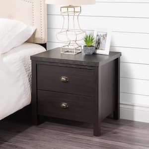 Boston 2-Drawer BlackNightstand