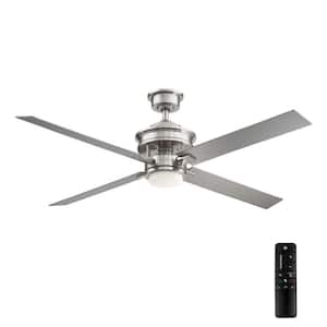 Lincolnshire 60 in. LED Brushed Nickel Ceiling Fan with Light