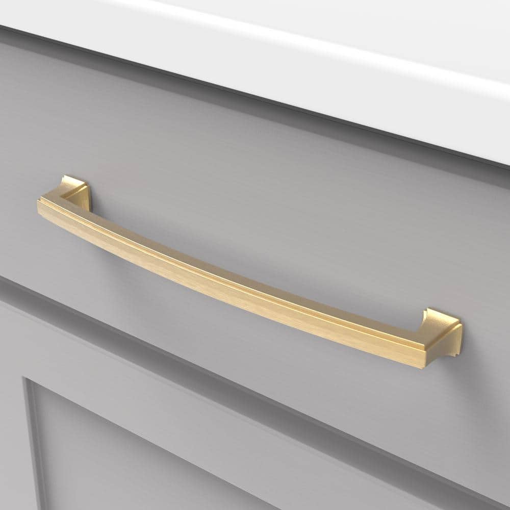 Brushed Golden Brass Modern Cabinet Drawer Pull Handle