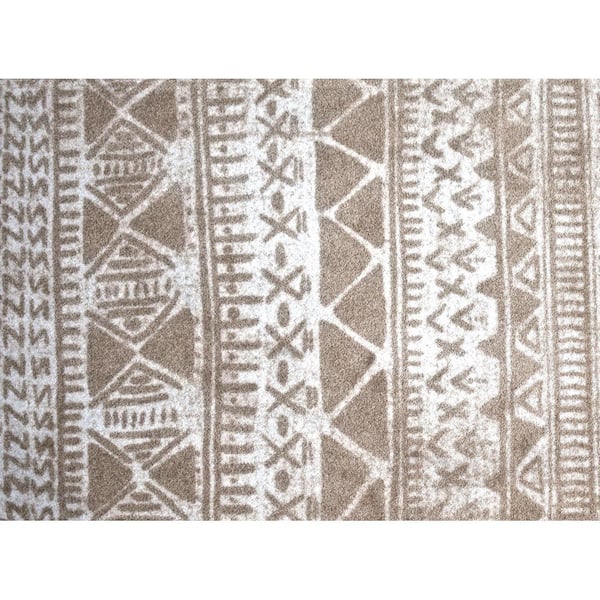 Maltese Sand Sand Tan White 2 ft. 3 in. x 1 ft. 5 in. Small Mat Washable  Floor Mat Area Rug