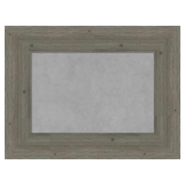 Amanti Art Fencepost Grey 25 in. x 19 in. Framed Magnetic Board