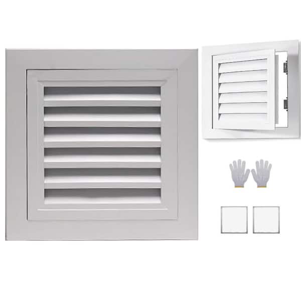 KIWDZFU 12 x 12 in. Access Doors Durable Access Panel for Drywall Push-Button Switch Vent Aluminum Alloy White