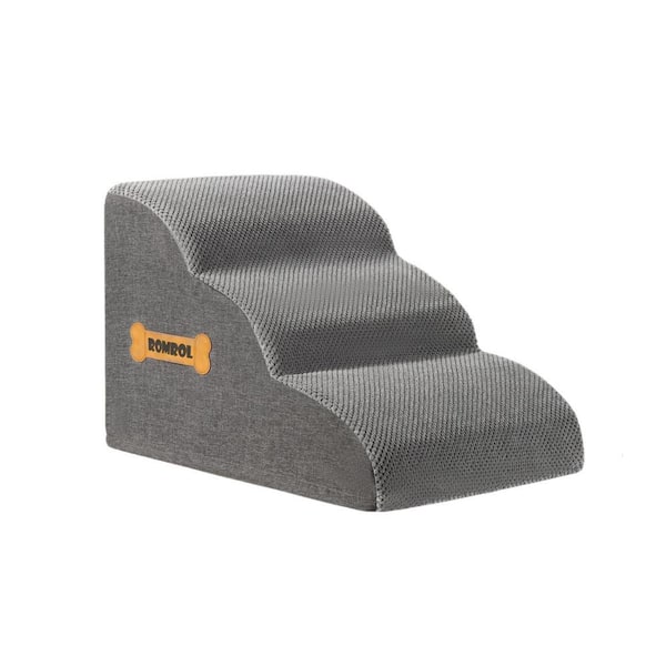 3-Tier Cat Stairs High-Density Foam Pet Furniture Cover for High Bed and Couch with Non-Slip Waterproof Fabric Cover