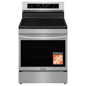 Gallery 30 in. 4 Element Free-Standing Induction Range in Stainless Steel with Air Fry and Total Convection